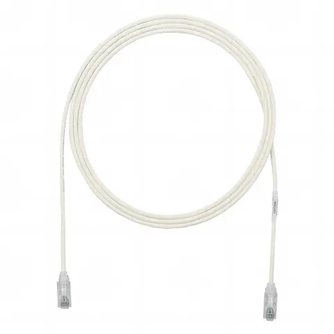 Cable de Parcheo TX6, UTP Cat6, Diámetro Reducido (28AWG), Color Blanco Mate, 1ft 
