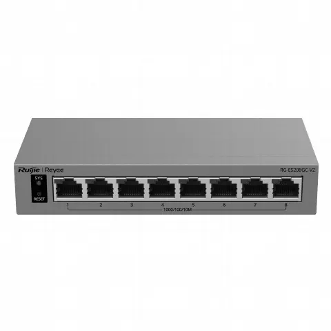 Switch Gigabit Smart Cloud-Managed / 8 Puertos 10/100/1000BASE-T / Capa 2 / Switching 16 Gbps / AI-Powered Failover / Modo CCTV Un-Click / Gestión Cloud / Fanless / Protección Surge 6 kV