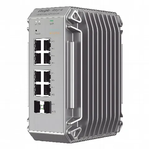 Switch Industrial PoE / 8 Puertos Gigabit 802.3af/at / 2 SFP 1Gb / -40°C a 75°C / IP40 / 125 W