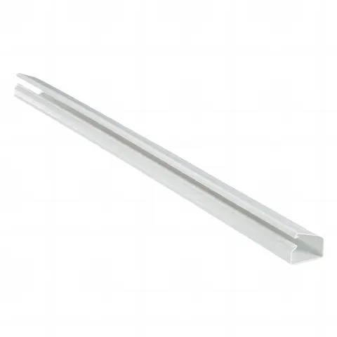 Canaleta LD10 de PVC rígido, con cinta adhesiva para instalación sin herramientas, de 38.4 x 24 x 1828.8 mm, Color Blanco