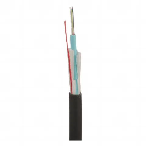 Cable de Fibra Óptica de 12 hilos, Multimodo OM4 50/125 Optimizada, Interior/Exterior, Loose Tube 250um, No Conductiva (Dieléctrica), OFNR (Riser), Precio Por Metro