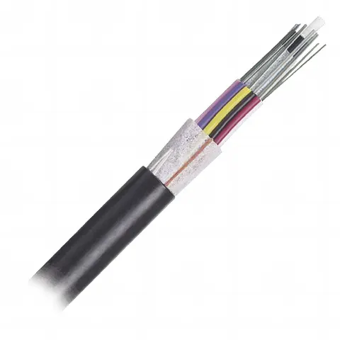 Cable de Fibra Óptica 24 hilos, OSP (Planta Externa), No Armada (Dieléctrica), MDPE (Polietileno de Media densidad), Multimodo OM4 50/125 Optimizada, Precio Por Metro
