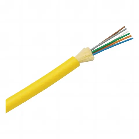 Cable de Fibra Óptica de 12 hilos, Monomodo OS2 9/125, Interior, Tight Buffer 900um, No Conductiva (Dieléctrica), OFNR (Riser), Precio Por Metro