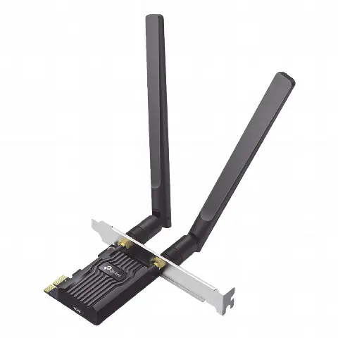 Adaptador PCIe Wi-Fi 6 / AX1800 Mbps / Doble Banda 2.4/5 GHz / Bluetooth 5.2 / MU-MIMO 2x2 / WPA3 / Antenas 2 dBi Desmontables