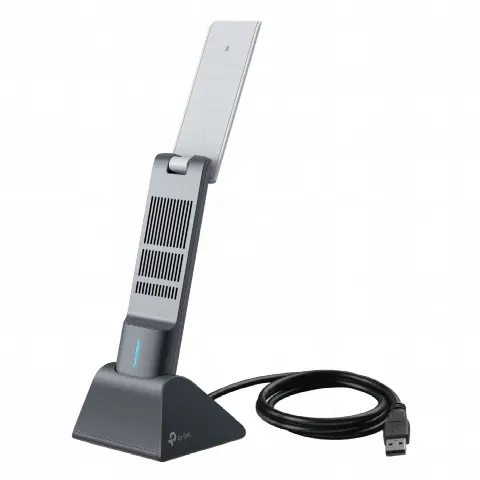 Adaptador USB Wireless Wi-Fi 6 / AX3000 (2402 Mbps + 574 Mbps) / Antenas de Alta Ganancia / USB 3.0 / Baja Latencia Gaming / WPA3 / Cuna Desmontable con Cable 1.2 m (3.9 ft)