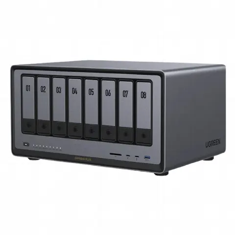 NAS Profesional / 8 Bahías SATA + 2 M.2 NVMe / Intel Core i5-1235U 10 Núcleos / 2 Puertos 10GbE / Thunderbolt 4 40 Gbps / HDMI 8K / DDR5 64 GB / PCIe 4.0 x4