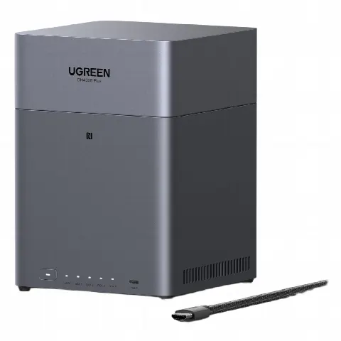 NAS 4 Bahías / Procesador RK3588C / 8 GB RAM / 2.5GbE / HDMI 4K / USB 3.2 Type-C / RAID 0/1/5/6/10