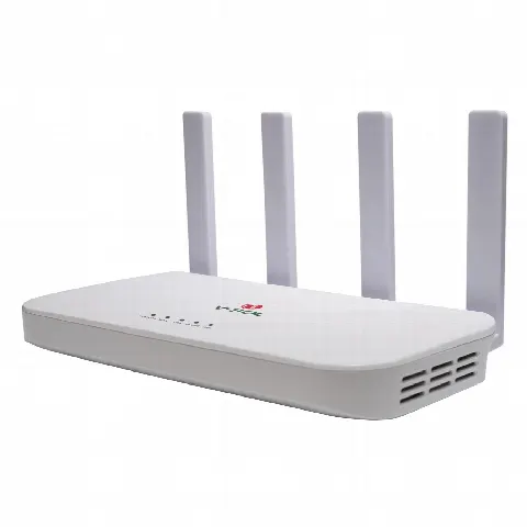 ONU XGSPON / Wi-Fi 6 / 1 Puerto RJ45 2.5 Gbps / 3 Puertos RJ45 1 Gbps / 1 FXS / 1 Puerto USB / 4 Antenas 5 dBi / 0.8 x 0.43 x 0.12 pies