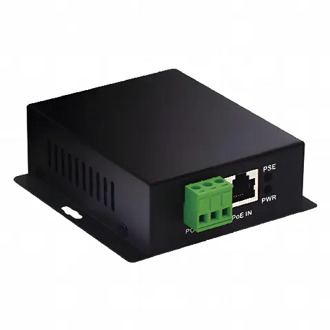 Convertidor PoE Industrial / Entrada 802.3 af/at / Salida PoE Pasivo 24V / Puertos RJ45 100/1000 Mbps / Alcance 100 m (328 ft) / Rango -10 a 70 °C