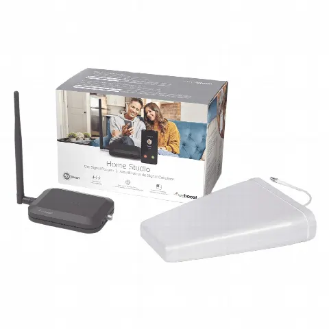 Amplificador de Señal Celular / 2G 3G 4G / Cobertura 60 m² (646 ft²) / Multibanda 850-1900-2100 MHz / Múltiples Usuarios / Antena Integrada