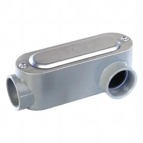 Caja oval roscada tipo LL de 1 1/2 (38.1 mm) Incluye tapa y tornillos.
