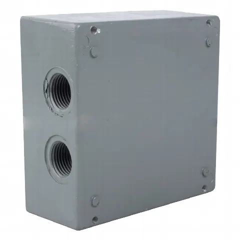 Caja Condulet Cuadrada de 3/4 (19.05 mm) con 4 bocas a prueba de intemperie.