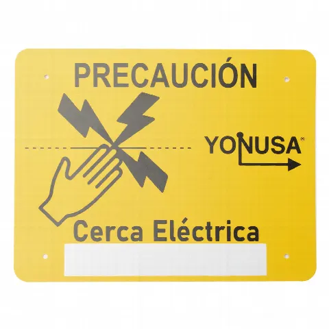 Letrero de Precaución / Estireno Serigrafiado 2 Tintas / Protección UV / 4 Perforaciones / 21.8 x 17 cm