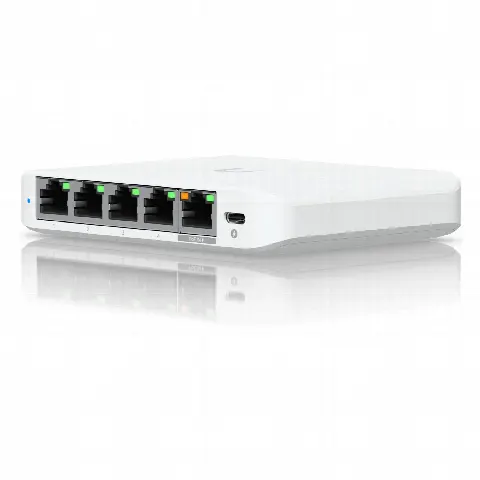 Switch administrable / 5 puertos 2.5G / PoE o USB-C / 25 Gbps / Compacto 4.6 x 3.5 x 0.8'