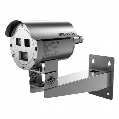 Bala IP Térmica Dual / Térmico 3.6 mm (256×192) + Óptico 4.3 mm (4 MP) / Termométrica / Detección de Temperatura (-20°C a 650°C) / IP68 / 30 m IR / Antiexplosión/ Anticorrosión