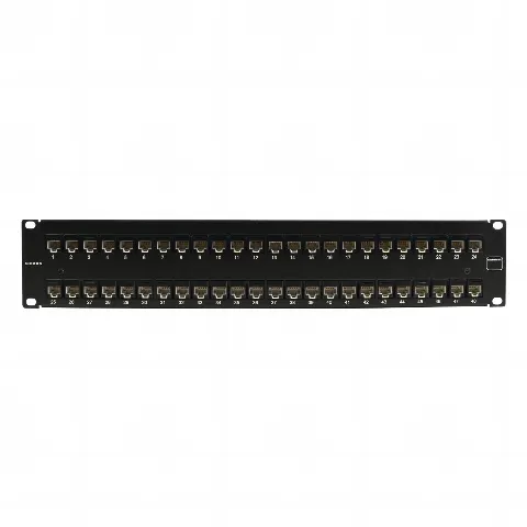 Patch Panel UltraMAX. UTP, Precargado con Jacks Cat6, 48 Puertos, Plano, 2U