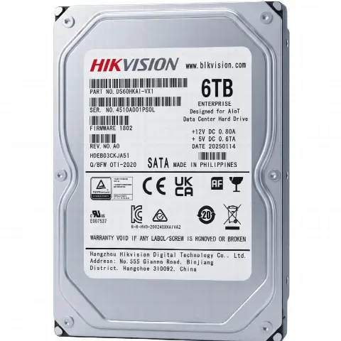Disco Duro Enterprise para Videovigilancia 6TB / 7200 RPM / SATA 6 Gb/s / Caché 256 MB / Operación 24x7 / Carga de Trabajo 550 TB por Año