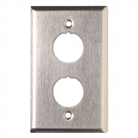Placa de Pared Reforzada, de Acero Inoxidable, Para Uso Industrial, de 2 Puertos