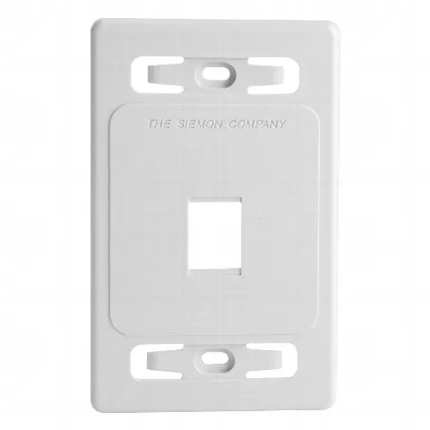 Placa de pared modular MAX, de 1 salida, color blanco, version bulk (Sin Empaque Individual)