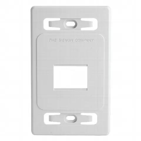 Placa de pared modular MAX, de 2 salidas, color blanco, version bulk (Sin Empaque Individual)