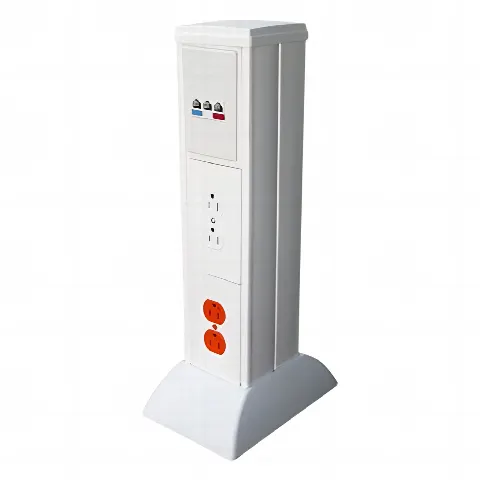 Mini columna para concentrar, distribuir y ordenar cables de energía eléctrica o puertos de datos de telecomunicaciones (10000-01000) 