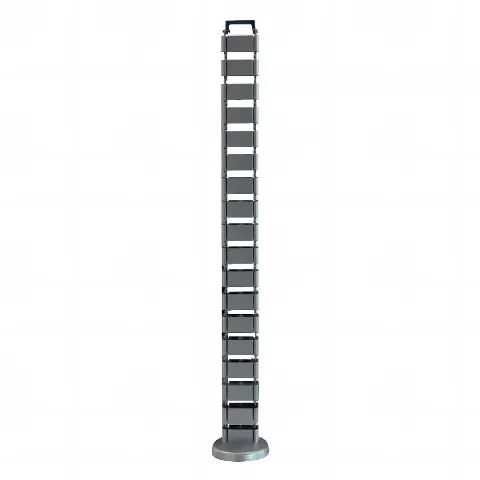 Organizador de cables vertical articulado, ideal para llevar los cables del piso a mesa o a la cubierta del escritorio de manera segura