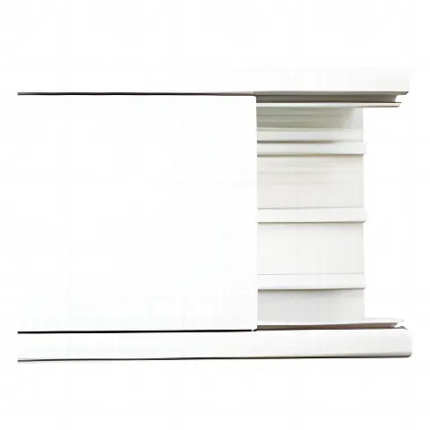 Canaleta con tapa en color blanco de PVC auto extinguible 100 x 52 x 2500mm (5501-01250)