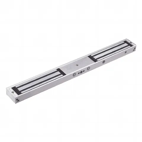 Chapa Magnética Doble para Aplicación en Puertas de Doble Hoja. 1200 lbs(x 2). LED indicador ultrabrillante