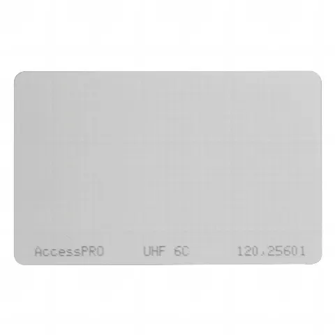 Tag UHF tipo Tarjeta para lectoras de largo alcance 900 MHZ / EPC GEN 2 / ISO 18000 6C / No imprimible / NO incluye porta tarjeta
