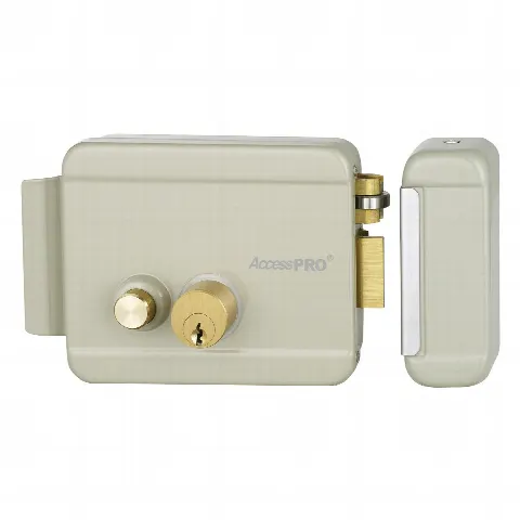 Cerradura Eléctrica con Botón de Salida/ Incluye Llave  / Exterior / Derecha