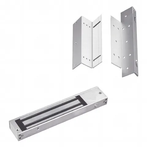 Kit para control de acceso incluye Chapa magnética de 600Lbs / Montajes L y Z 