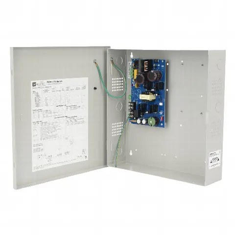 12 o 24 Vcc @ 6 Amp. / fuente de alimentación / 1 salida / capacidad de baterías de respaldo / requieren baterías 