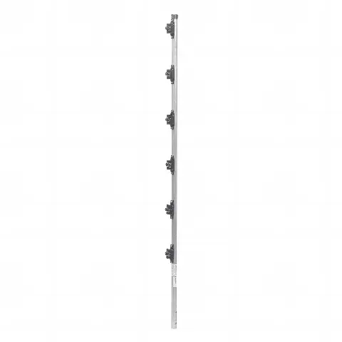 Poste con 6 Aisladores de PASO  para Cerca Electrificada. Tubo Galva. de 1.4m, cal. 18 de 1 Diam. (Sin pintar).