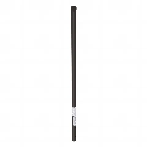 Poste de ESQUINA color Negro para Cerca Electrificada. Tubo Galvanizado cal. 18 de 1 Diam. y 0.8m Alto con Tapón, ideal para 3 aisladores
