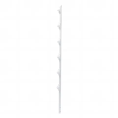 Poste con 6 Aisladores de PASO  para Cerca Electrificada. Tubo Galva. de 1.4m, cal. 18 de 1 Diam. + Pintura Blanca.