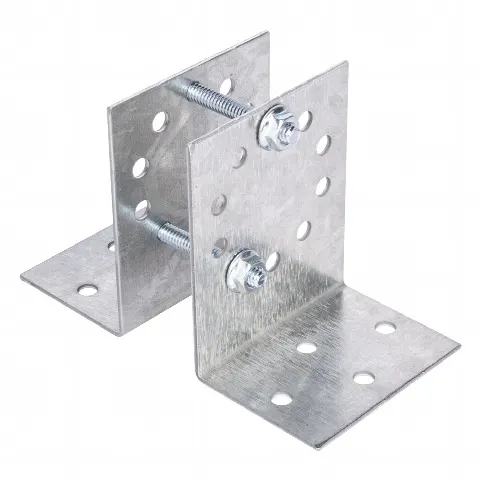 Base Multiposición para postes de paso o esquina en cercos electricos 100% Acero galvanizado.