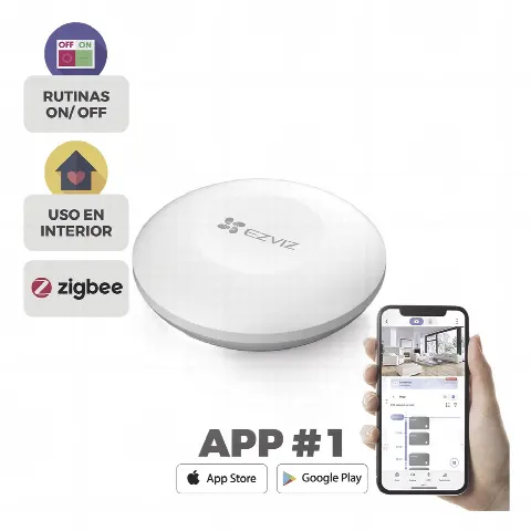 Botón de Emergencia Inalambrico / Compatible con Kit de Alarmas EZVIZ / Protocolo Zigbee