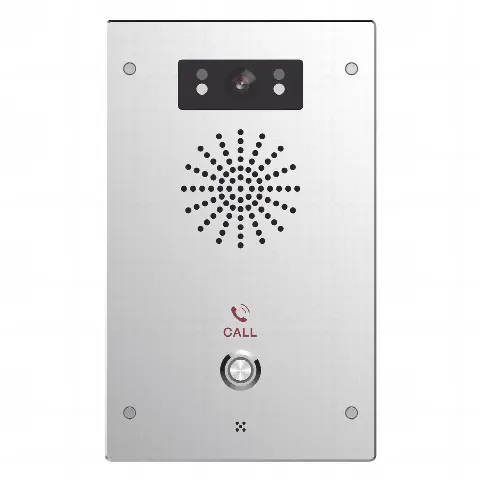 Video Intercomunicador IP, 2 líneas SIP, 2 relevadores con botón para llamada, Onvif, anti-vandálico, PoE, IP65 e IK10, PoE