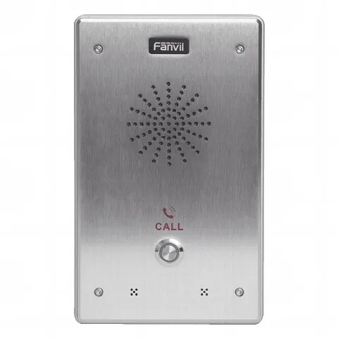 Intercomunicador IP, 2 líneas SIP, 2 relevadores con botón para llamada, anti-vandálico, IP65 e IK10, PoE