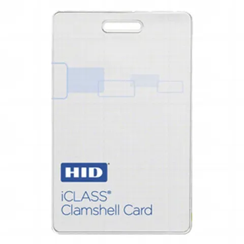 Tarjeta iClass Clamshell (Gruesa) / 2 k memoria / Programada  a 26 bits Aleatoriamente/ Garantía de por Vida