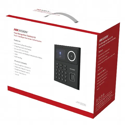 Kit WiFi de Control de Acceso Lite TODO INCLUIDO con Lector de Rostros, Tarjetas y Huellas / 500 Rostros / Compatible con App HIKConnect / Incluye Electroimán  Botón de Salida y Montajes Z y L para imán 