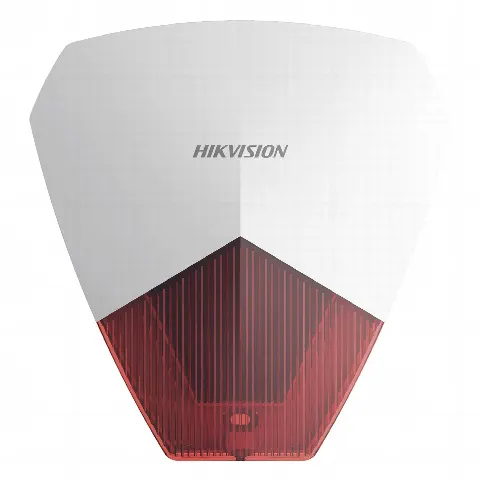 Sirena Estrobo Cableada Hikvision / Ideal para cualquier Panel de Alarma / Roja / 105 dB / Protección IP54 / Rojo