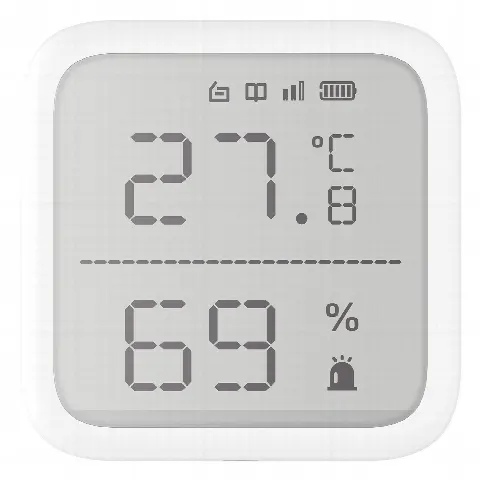 (AX PRO) Detector de Temperatura y Detector de Humedad Inalámbrico / 2.7 de Tamaño / Uso en Interior / Rango de Detección desde  -35°C hasta 99°C