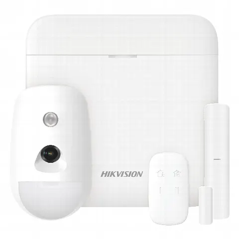 (AX PRO) KIT de Alarma AX PRO con GSM (3G/4G) / Incluye: 1 Hub / 1 Sensor PIR con Cámara / 1 Contacto Magnético / 1 Control Remoto / WiFi / Compatible con Hik-Connect P2P