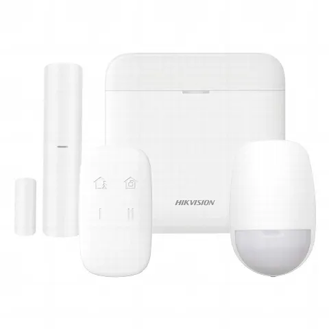 (AX PRO) KIT de Alarma AX PRO / Incluye: 1 Hub con bateria de respaldo / 1 Sensor PIR / 1 Contacto Magnético / 1 Control Remoto / WiFi / Compatible con Hik-Connect P2P