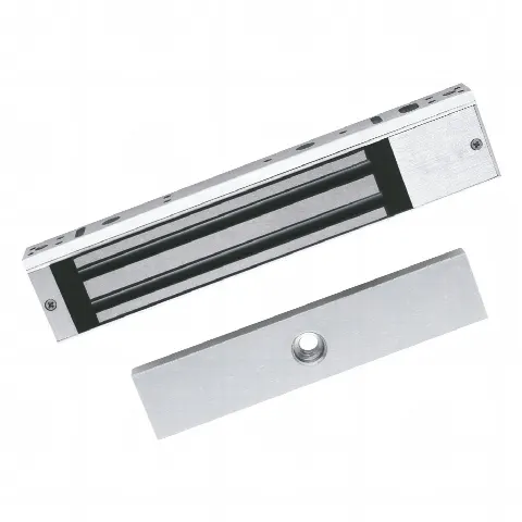 Chapa Magnética de 617 Lbs (280 Kg) / Montaje en Puerta Normal o de Vidrio / Certificado CE /  Uso en Interior / Indicador LED / Magnetismo Anti-residual