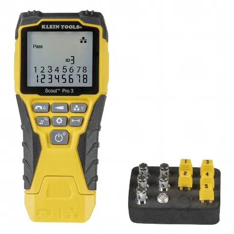 Kit Scout? Pro 3 Probador de Cables de Voz (RJ11/12), de Datos (RJ45) y de Video (Coaxial con conector F), 