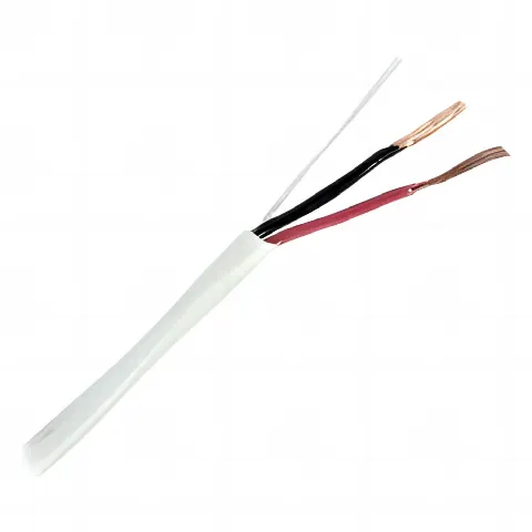 Bobina de 305 metros (1000 ft) /  2 x 18 AWG /  Cable / Blanco / Para aplicaciones de Alarma / Audio / Control de Acceso / Certificado UL / Resistente al fuego / Para interior.