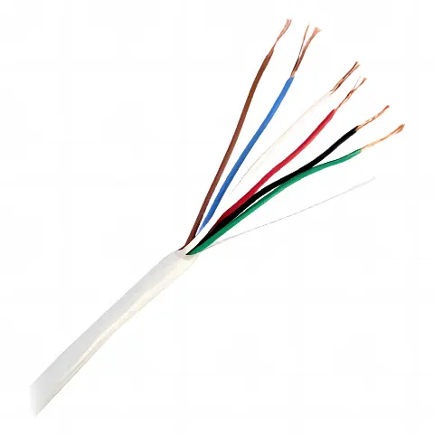 Bobina de 305 Metros / 6 x 22 AWG  / Cable de Cobre / Tipo CMR / Para Interior / Para Aplicaciones de Control de Accesos / Alarmas de Intrusión / Automatización / Interfonos y TV Porteros 