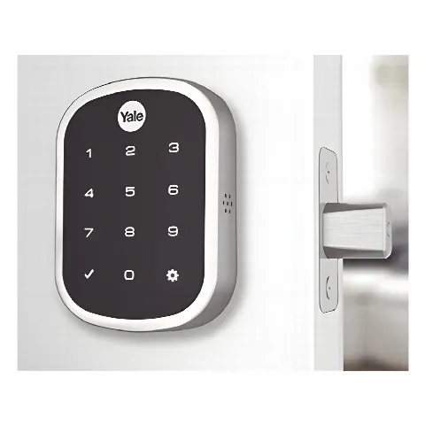 Cerradura ASSURE YRD256, Niquel Satinado/Teclado/ Para puertas Izq o Derecha de  35 a 57 mm de espesor/ Apertura por Smartphone